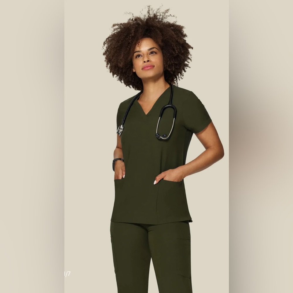 M-P Olive green Mandala jogger Scrub Set